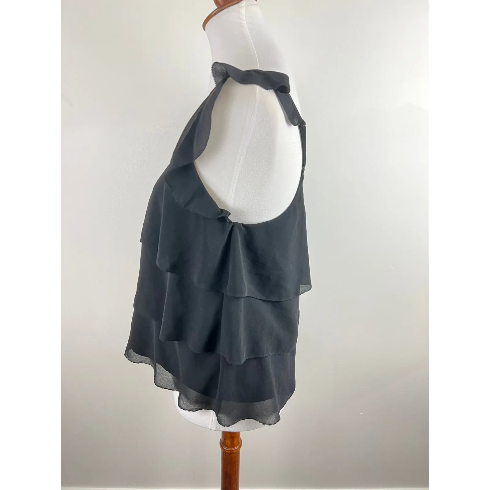 Cupcakes and Cashmere Black Tiered Ruffle Cami Tank Top Womens Size Small - Image 10