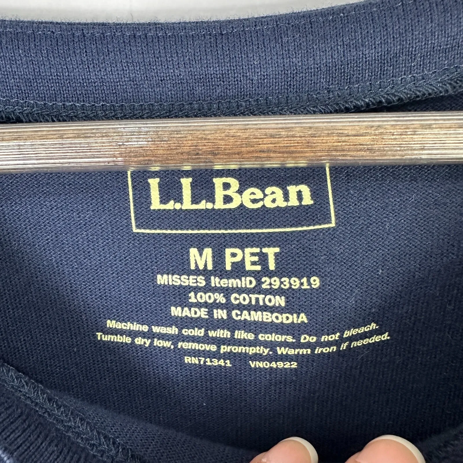 LL Bean Dress Women M Petite‎ Navy White Striped Preppy Nautical Coastal Grandma Blue Size undefined - Image 3