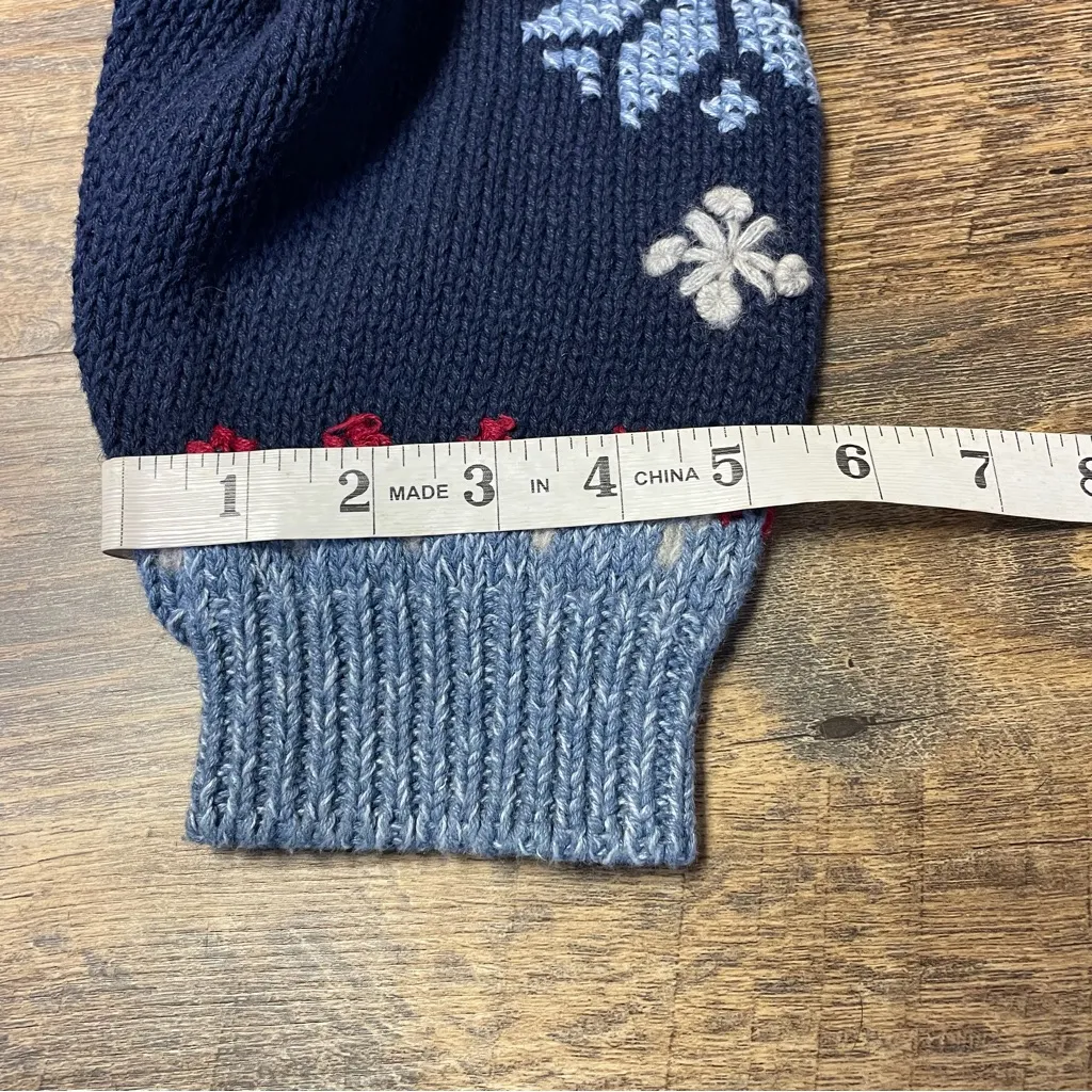Vintage Fair Isle Nordic Deer Snowflake Sweater Womens Large (14 - Image 7