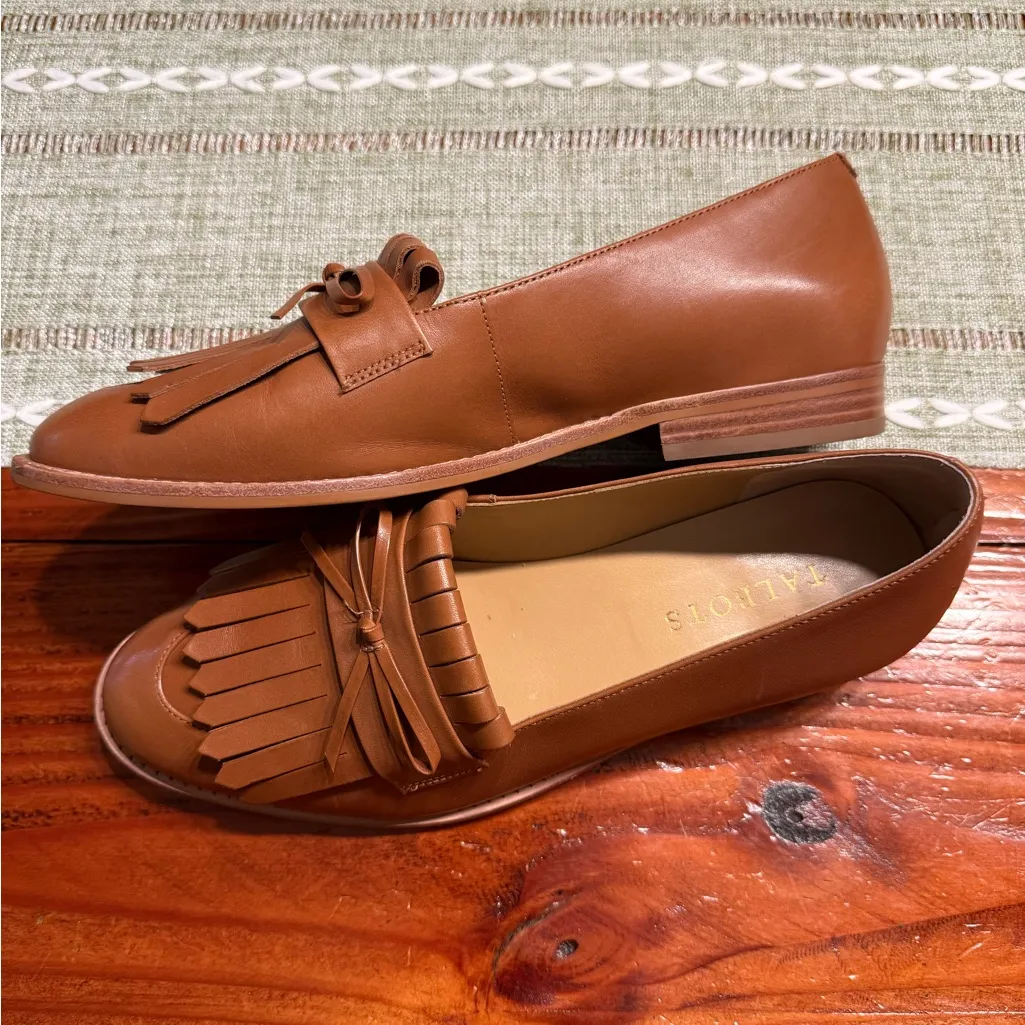 TALBOTS LEIGHTON KILTIE LEATHER LOAFERS - SIZE 7 - Image 3