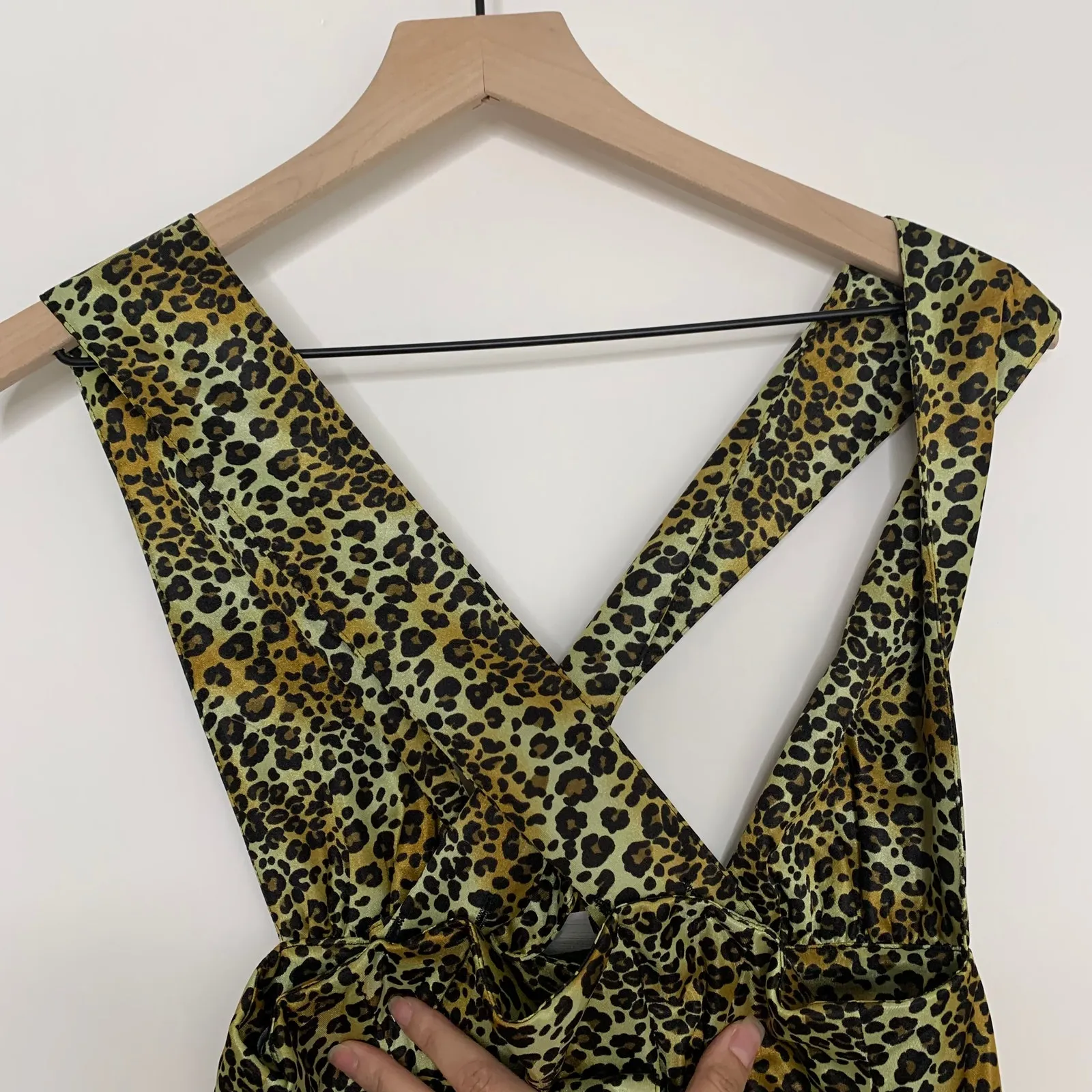 RARE Vanessa Mooney Neon Cheetah Venus Romper Womens Medium Made in USA - Image 7