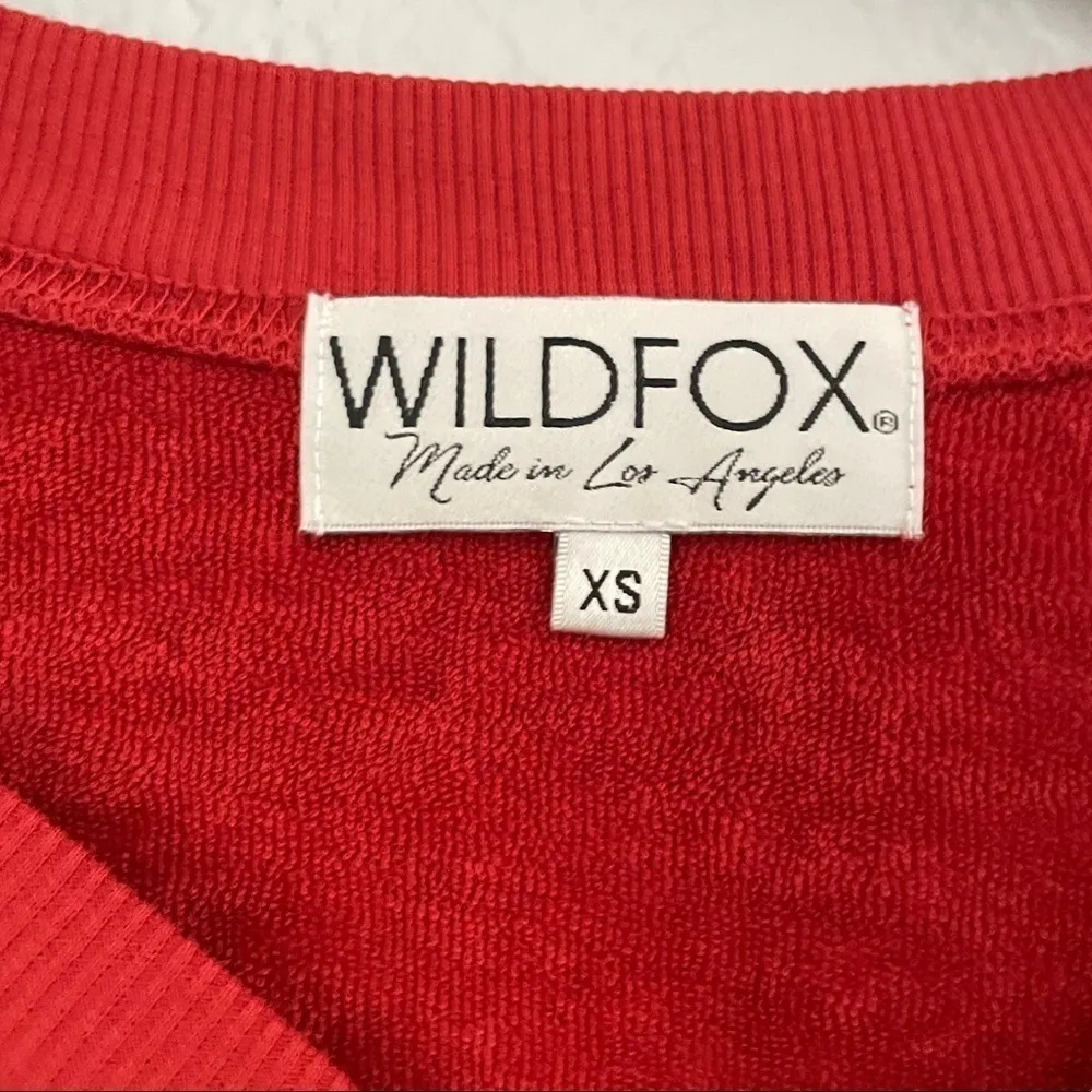 WILDFOX Wine Wonderland Red Holiday Sweater X-Small - Image 5