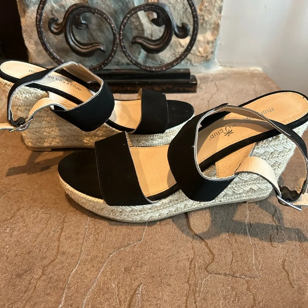 COPY - Montego Bay Club Black Wedge Sandal - Image 5