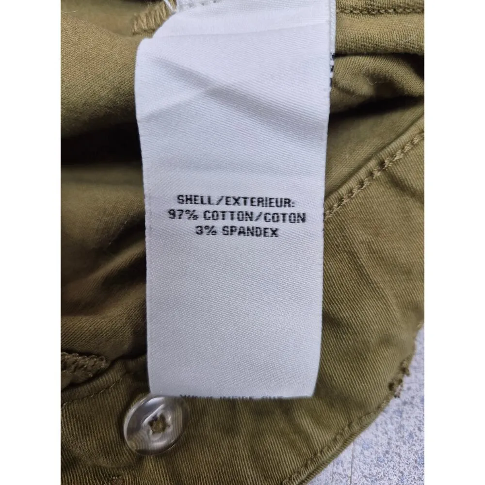 Bagatelle Collection New York Khaki Green Wide Leg Cotton Blend Pant Sz 12 - Image 5