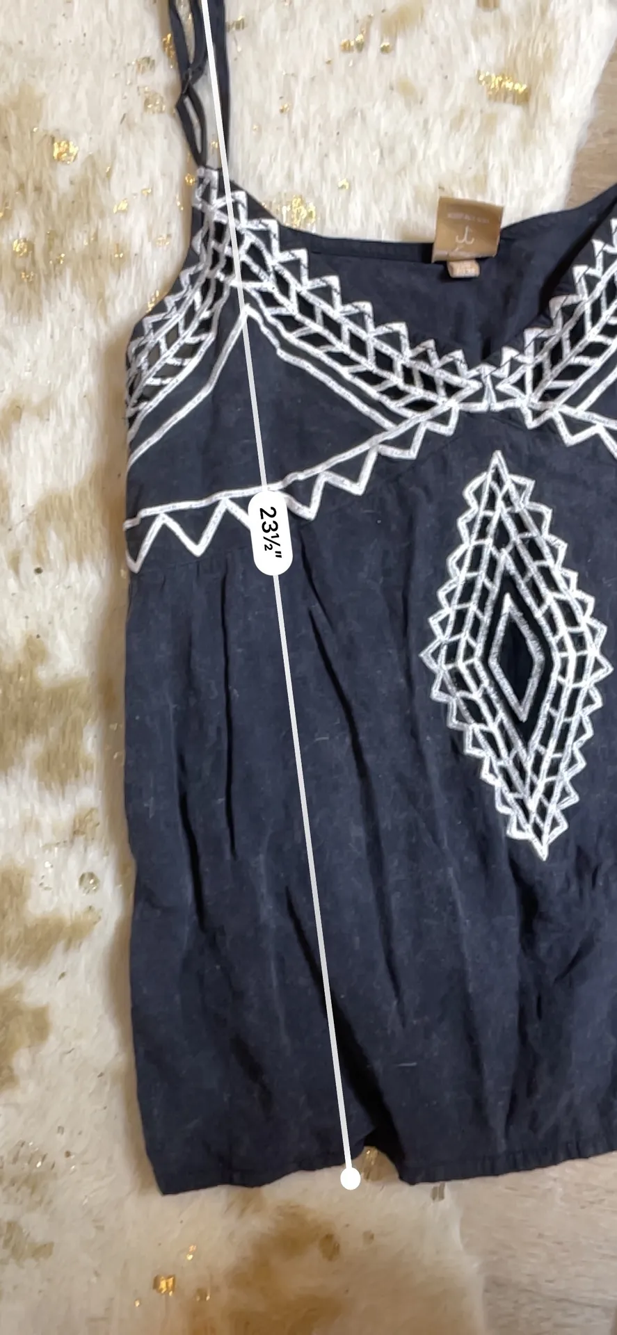 Blue Embroidered Tank - Image 6