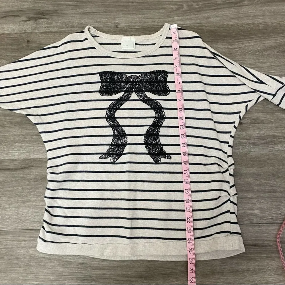 Ilwee Stripped Bow Print Sweatshirt M Size M - Image 25