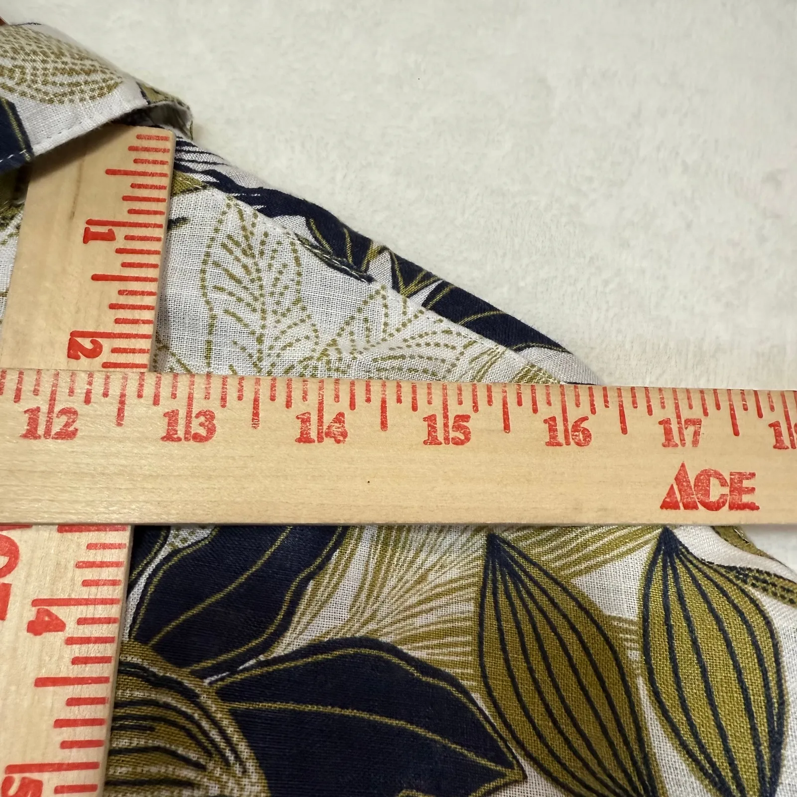 Tahari M Floral Top Palm‎ Linen Lagenlook Coastal Vacation Beach Preppy Casual - Image 6