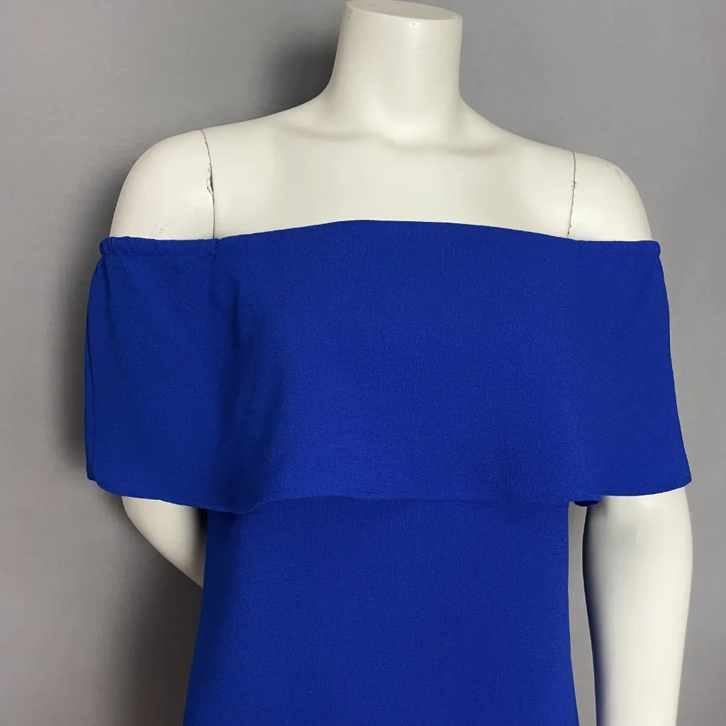 Charles Henry Off the Shoulder Dress Royal Blue Size Small Women Mini Flirty - Image 5