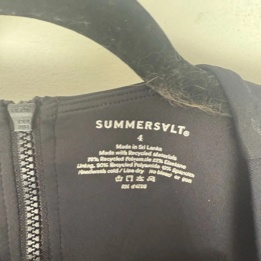 Summer salt Women’s 4 Black the Surf Zip Up One Piece Swim - Image 2