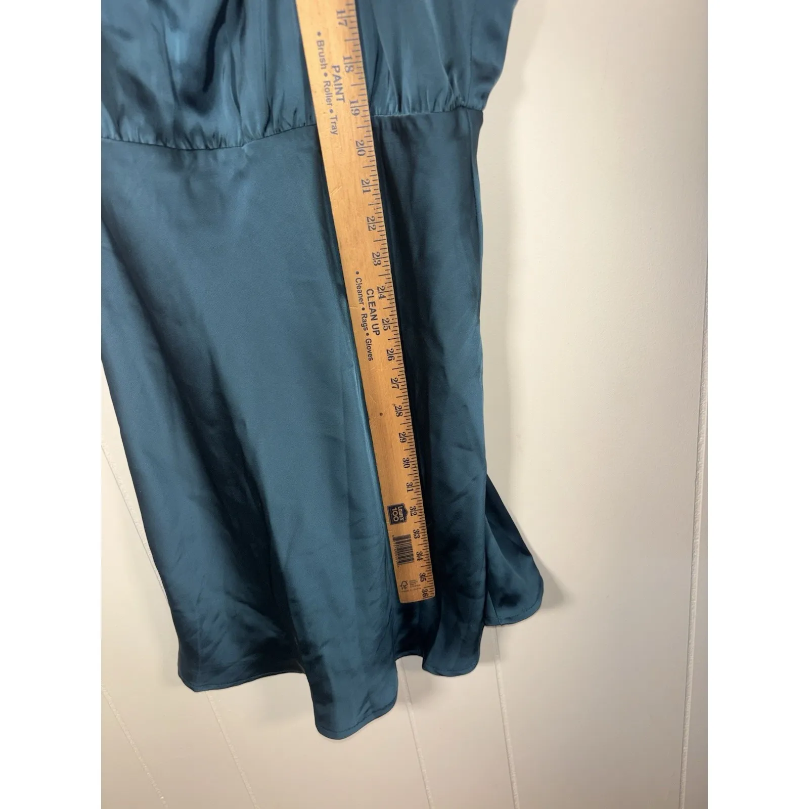 Petal & Pup Anabelle Teal Halter Neck Satin Sleeveless Mini Dress Size M NWT Blue Size M - Image 6