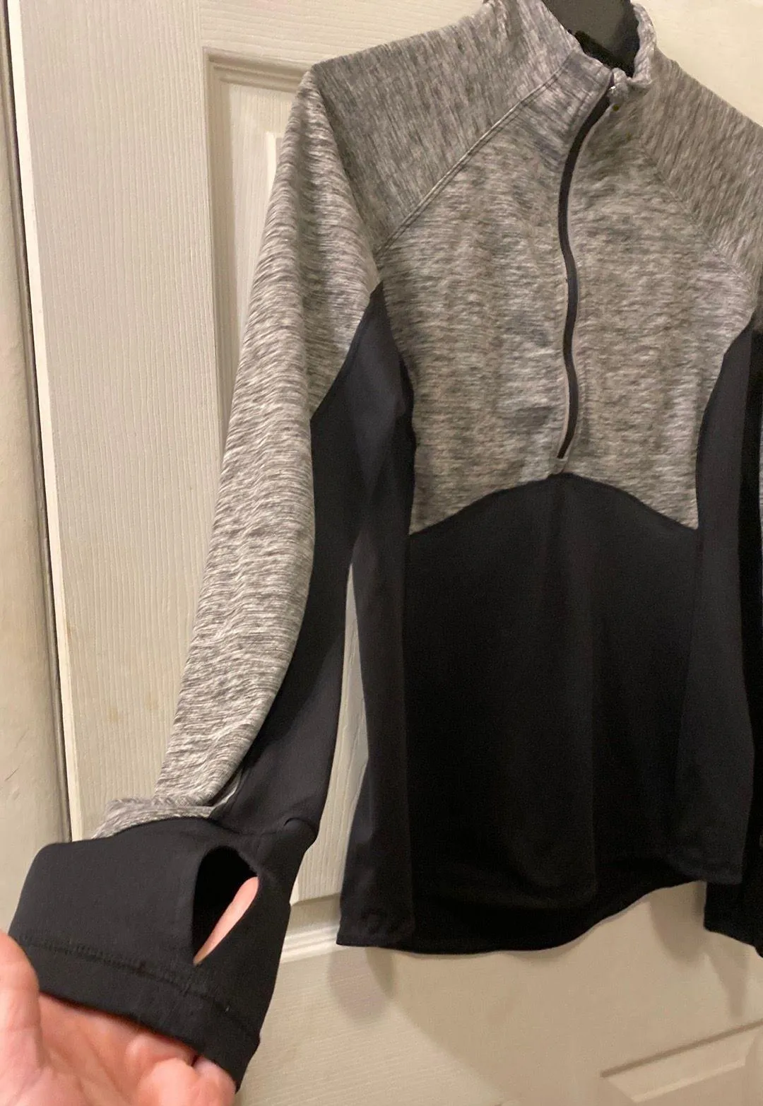 Womens Athletic Running Stretch Quarter Zip Jacket - Image 3