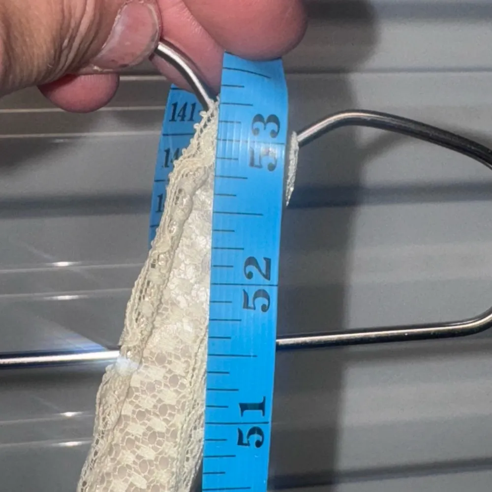 Vintage Vanity Fair Cream Pink Lace Tie Back Nightgown Size 34 - Image 6