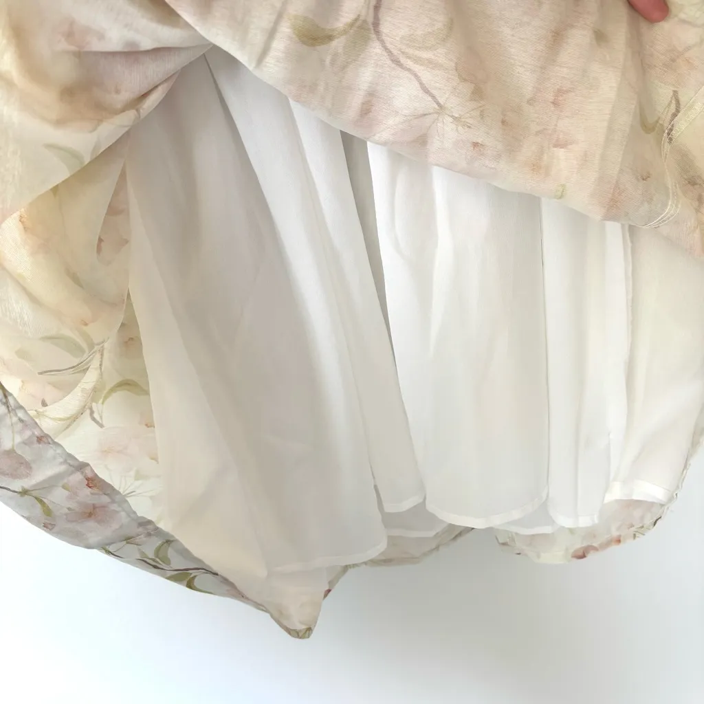 En Saison Callie Mini Dress Floral Puff Sleeve Babydoll Cottagecore Feminine White - Image 11