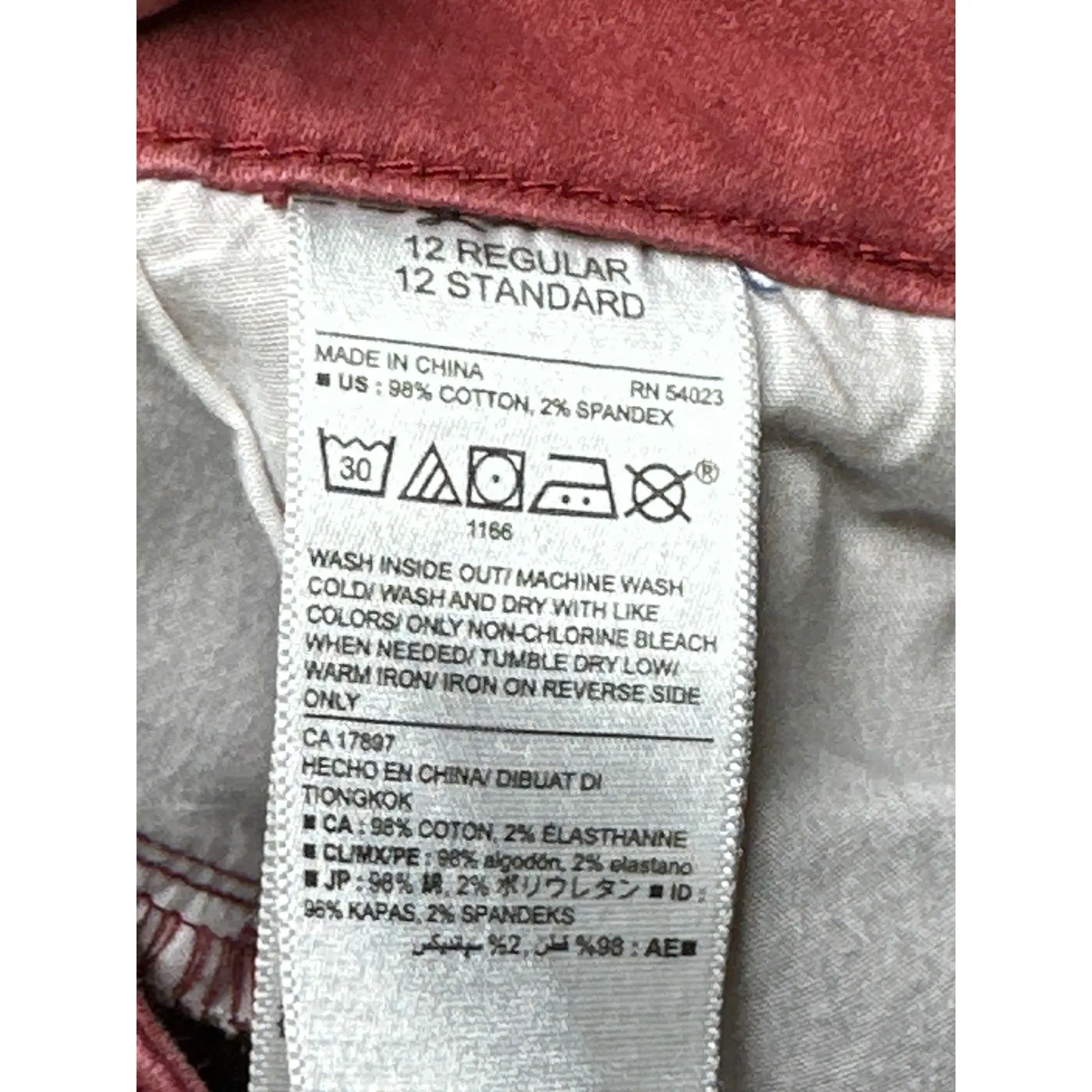 Old Navy Rockstar Mid Rise Skinny Jeans Women Size 12 Regular Red Stretch - Image 4