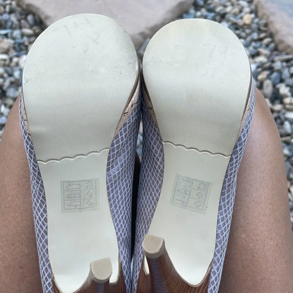 MODA Spana Cork Open Toe Heels. Taupe‎ Size 7.5 - Image 5