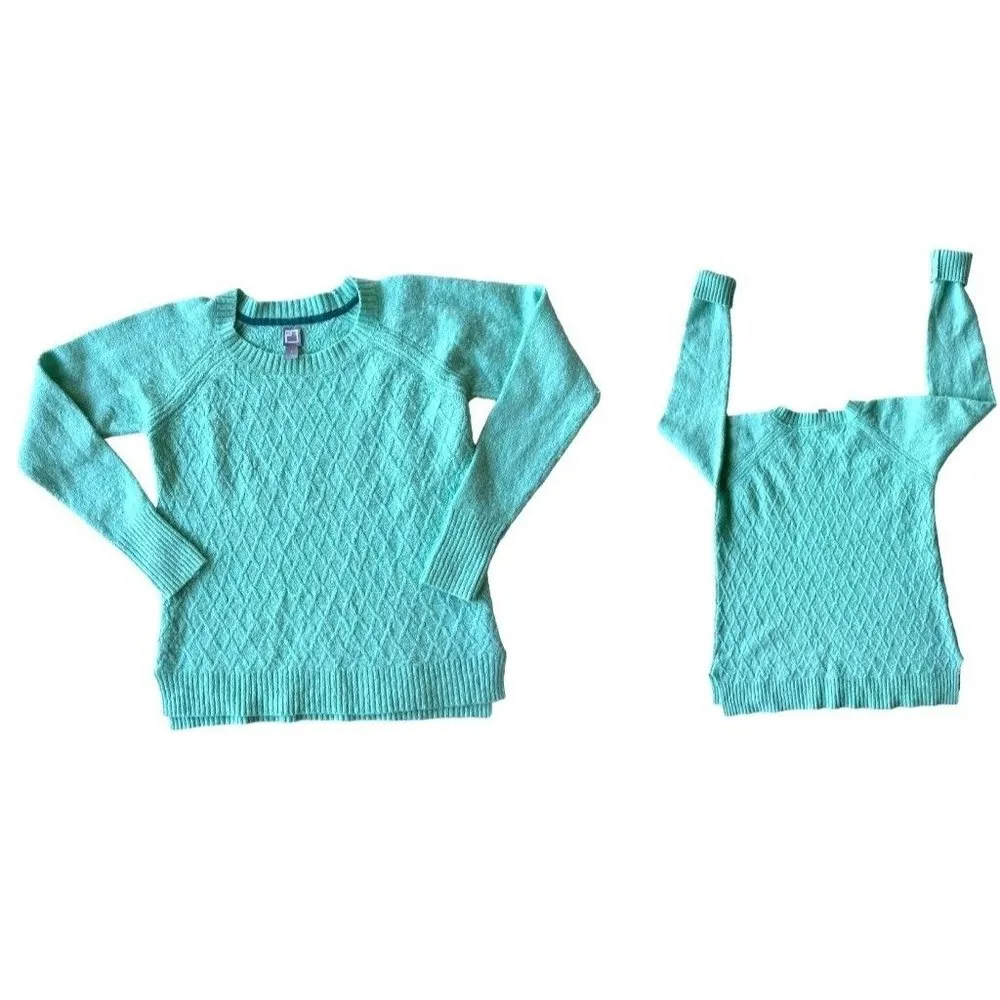 Vintage JC Penney Sweater Large JCP Pullover Nylon Rayon Wool Aquamarine… Size undefined - Image 7