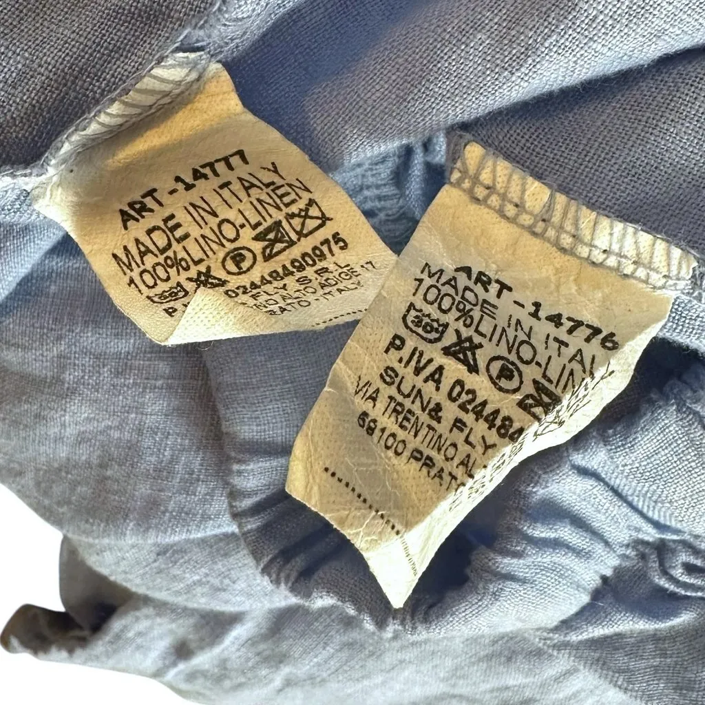 SUN & FLY Italian Blue 100% Linen 2 - Image 7