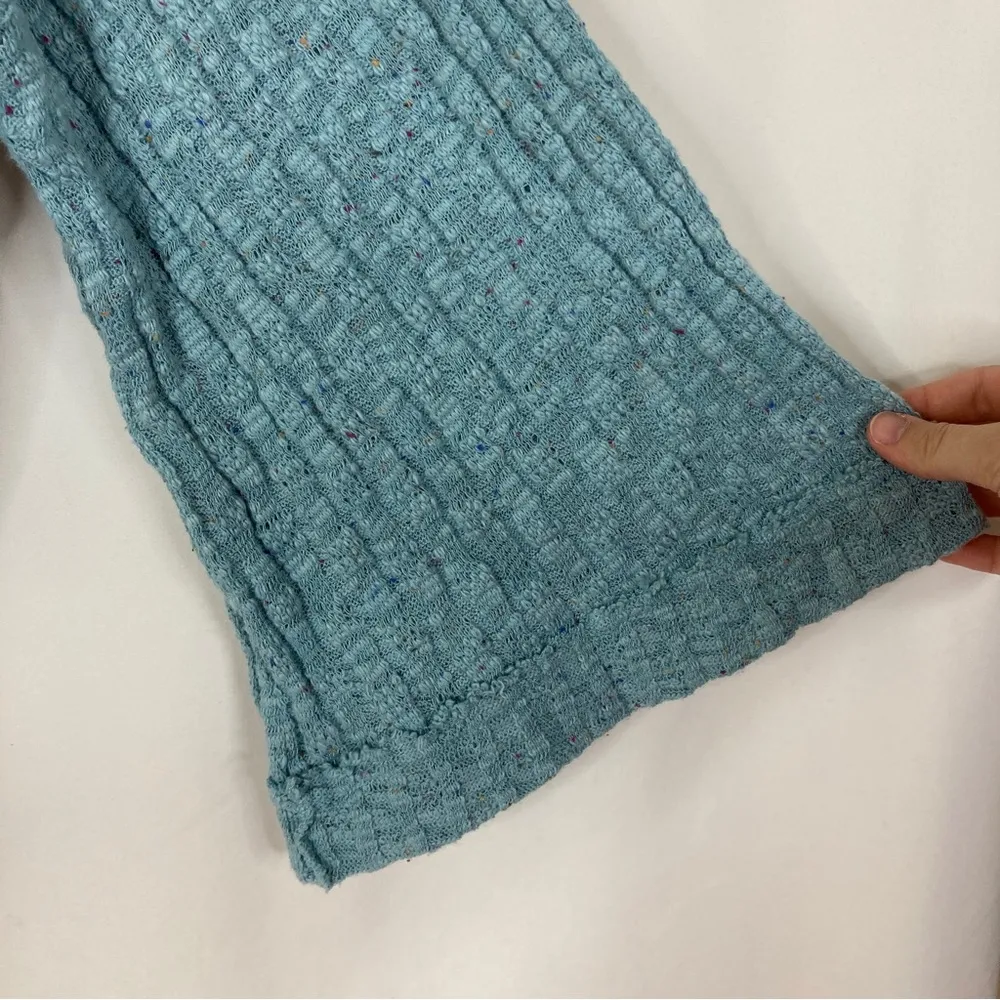 Free People | Baja Babe Hacci Blue Bell Sleeve Sweater S - Image 2