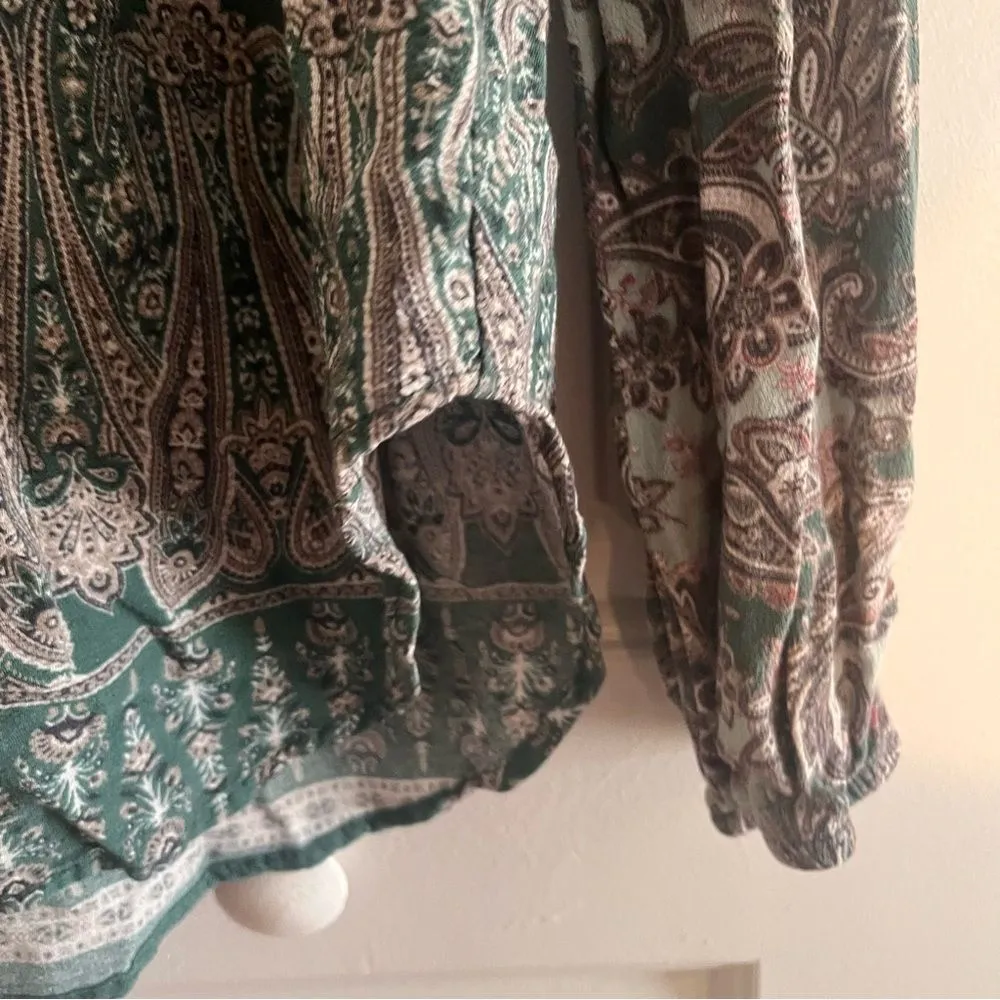 Knox Rose‎ Blue And Purple Paisley Print Top Size Small - Image 6