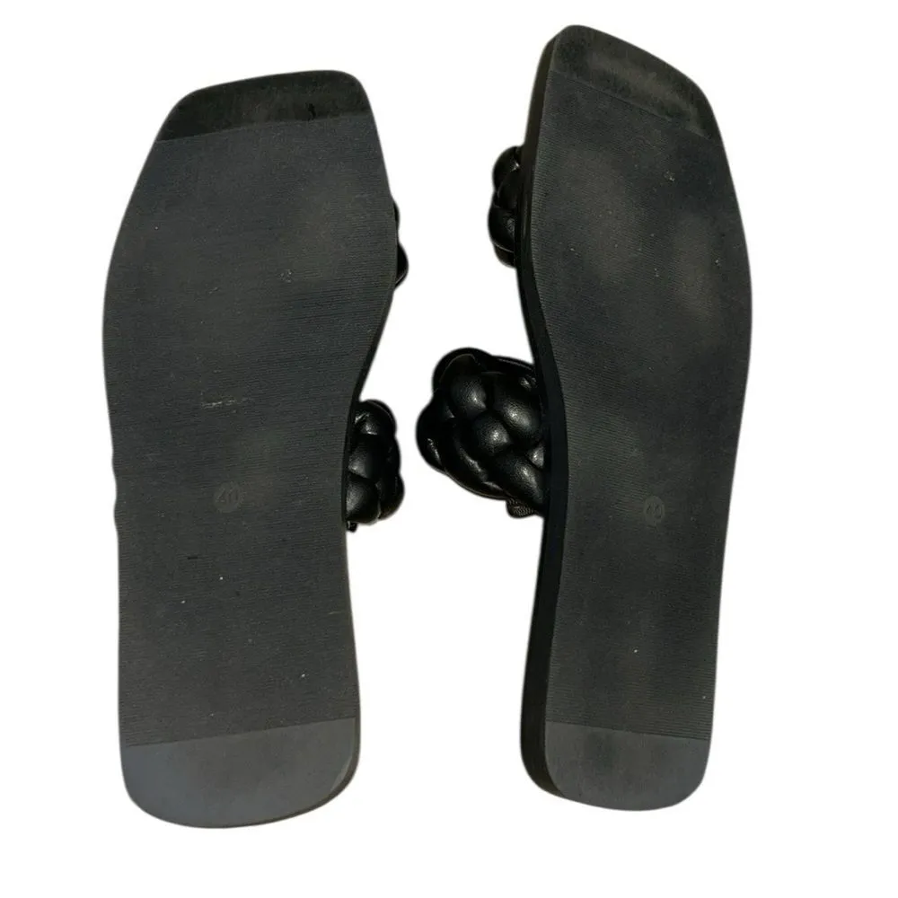 H&M Black Braided Sandals(Size 8.5) - Image 4