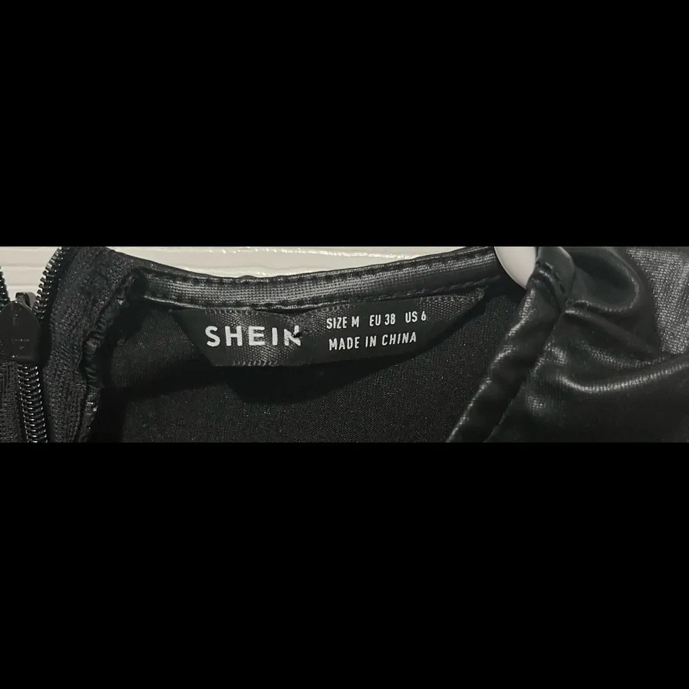 Shein black faux leather bodysuit In medium - Image 4