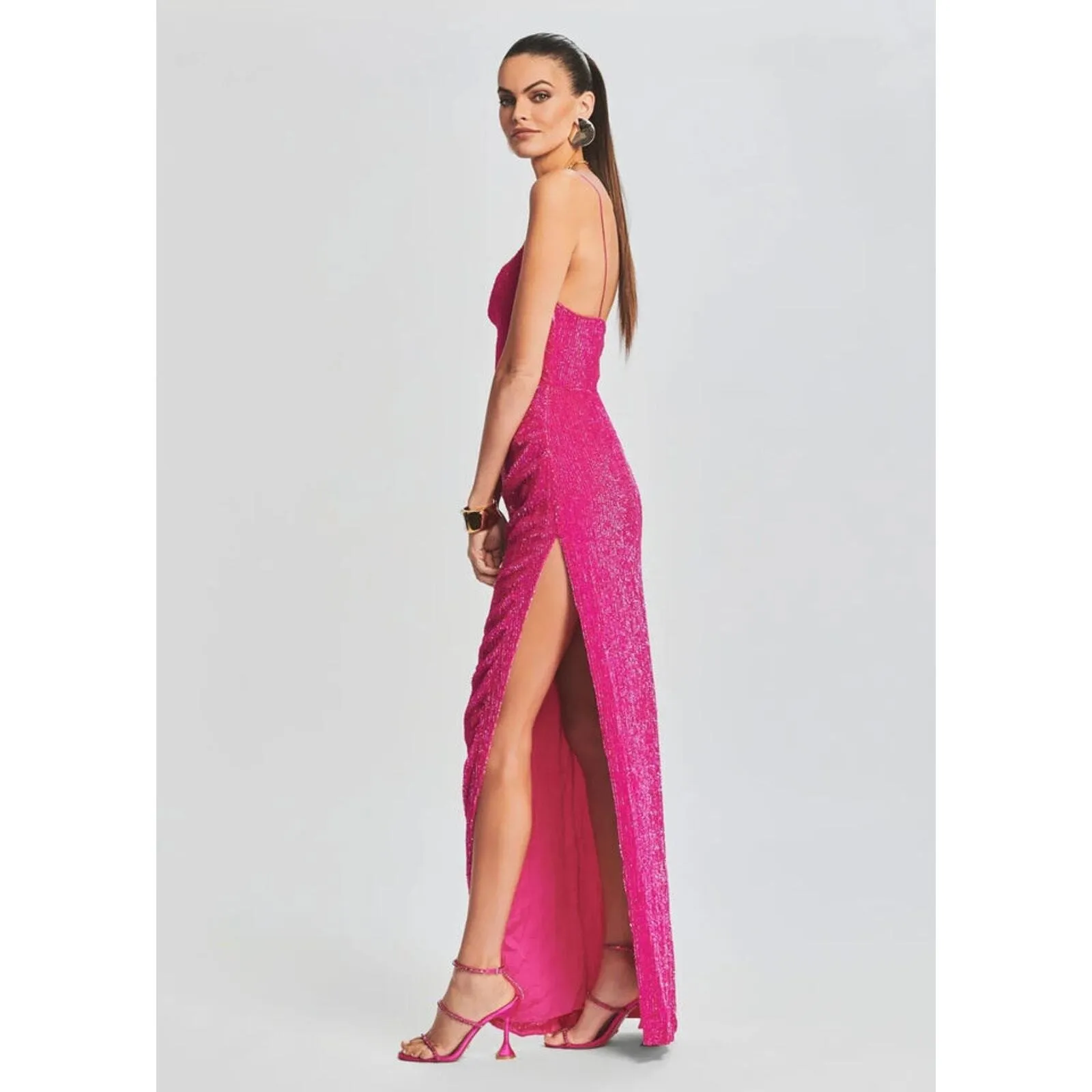 Retrofete Katya Side Slit Evening Gown Size XL - Image 3