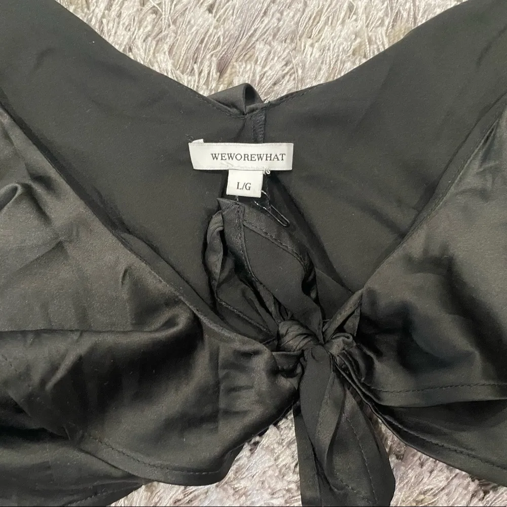 NWOT - WEWOREWHAT - Satin Ruffle Top - Image 5
