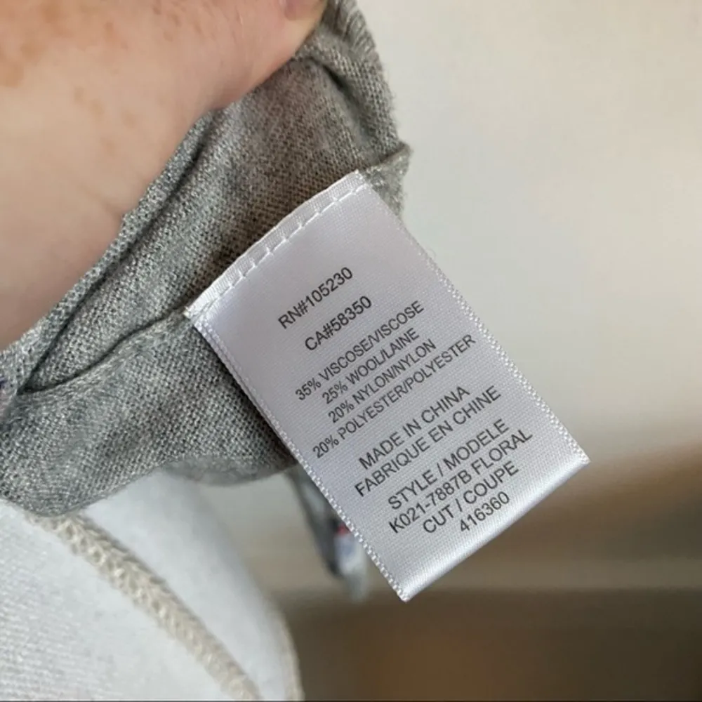 Joie • Eloisa B Grey Floral Crew Neck Sweater - Image 39