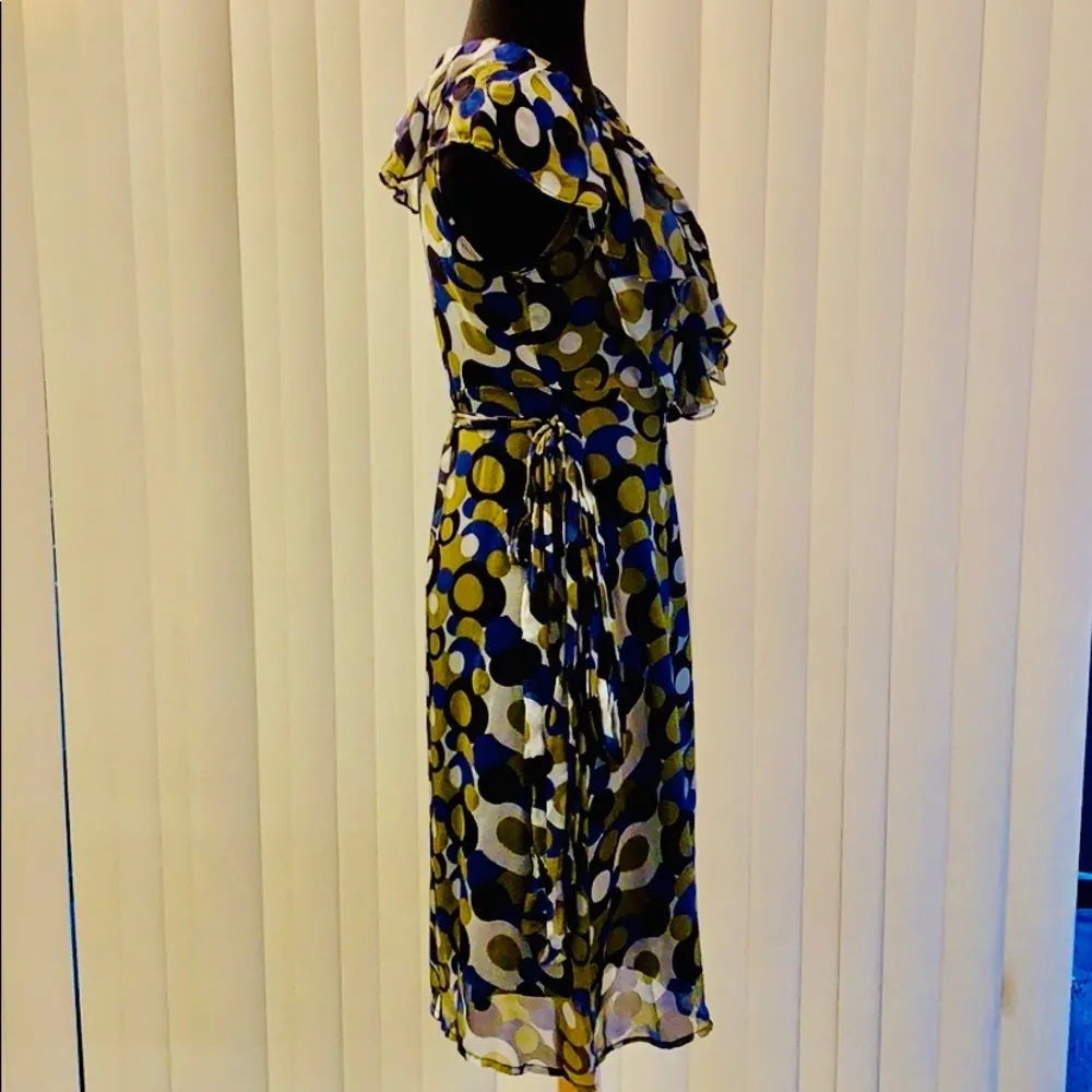 Sleeveless wrap around dress. Blue - Image 2