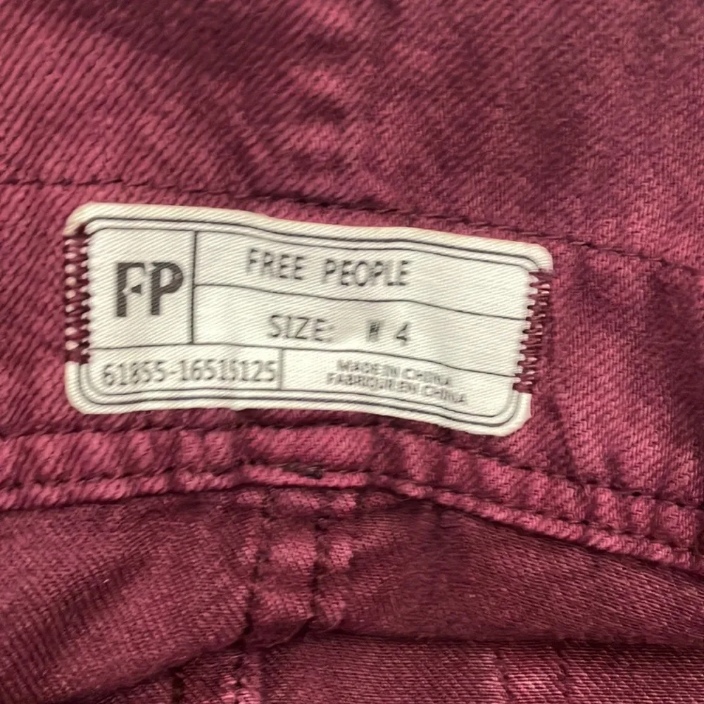 Free People plum purple denim skirt overalls woman’s size 4 - Image 9