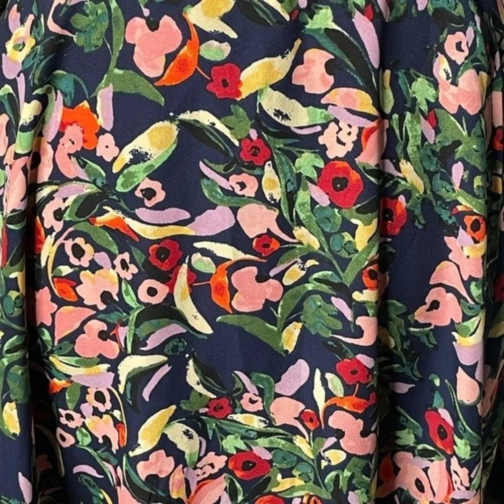 Lulus Jazmin Floral Print Skater Dress Navy Blue Size Smal - Image 5