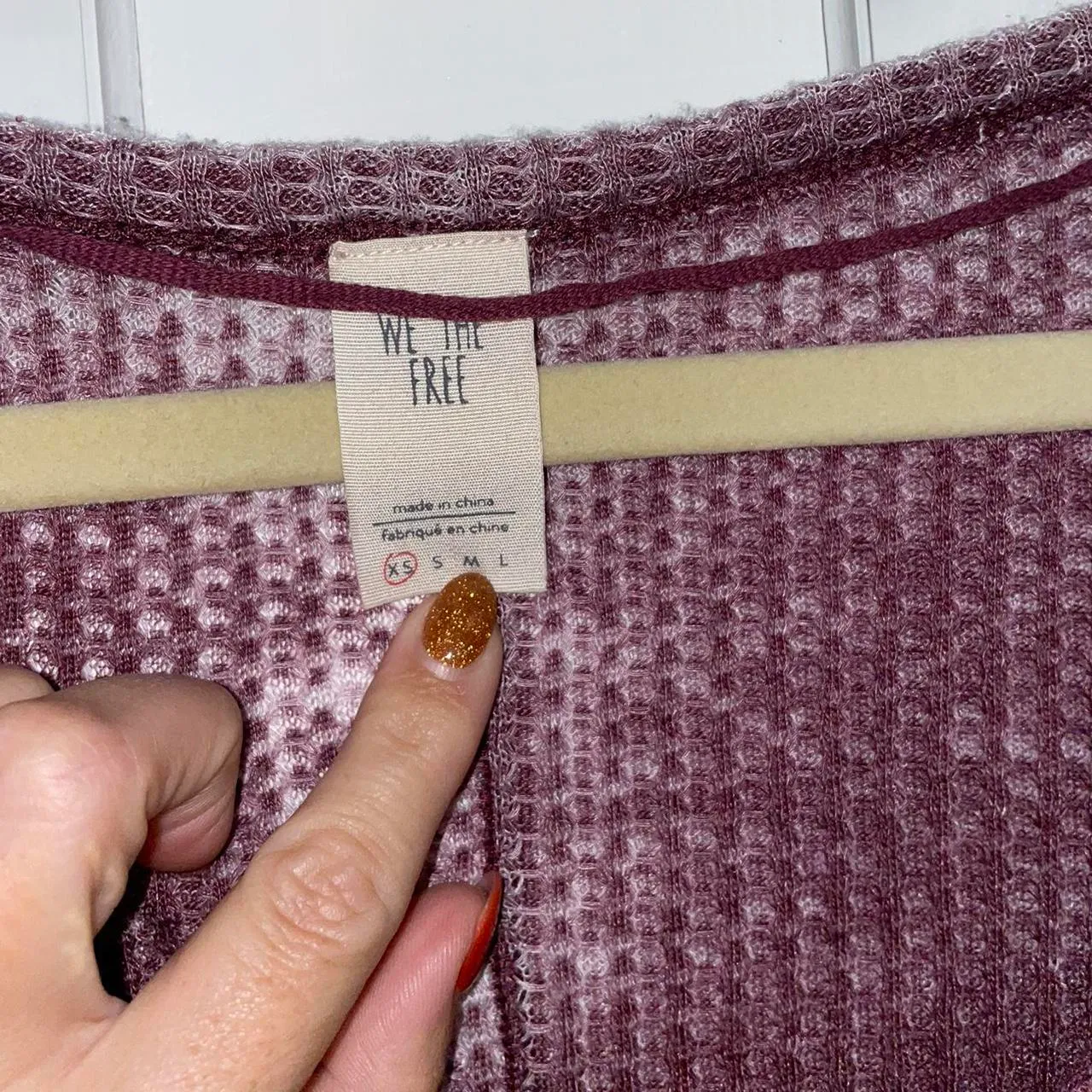 Free People waffle top - purple  - Image 3