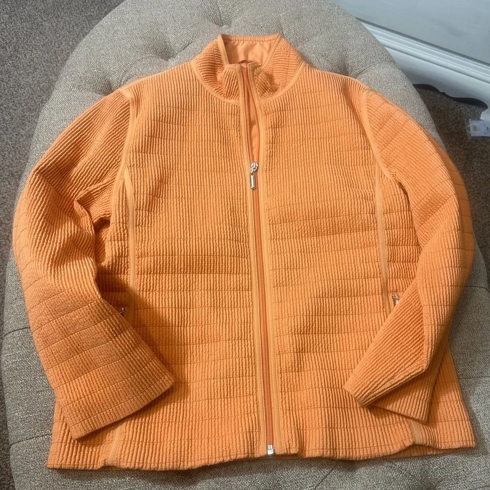 Aeros by Kristen Blake Ribbed‎ Jacket Orange Size M - Image 7