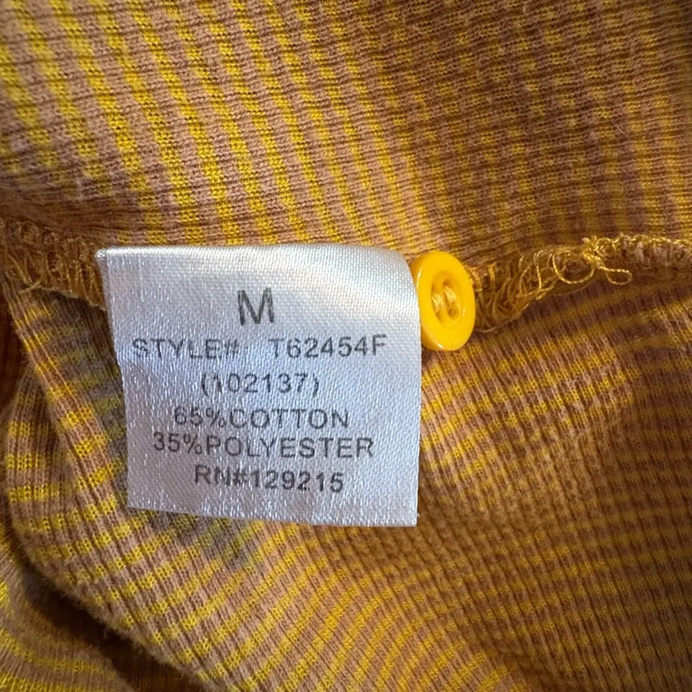 Comme Toi…gold/tan Fitted Long Sleeve Buttoned Blouse size M Tan Size M - Image 10