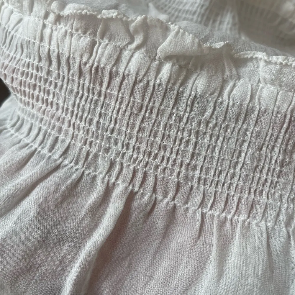 Women’s Theory White Tiered Sundress Spaghetti Strap Boho Peasant Vacation Flowy - Image 10