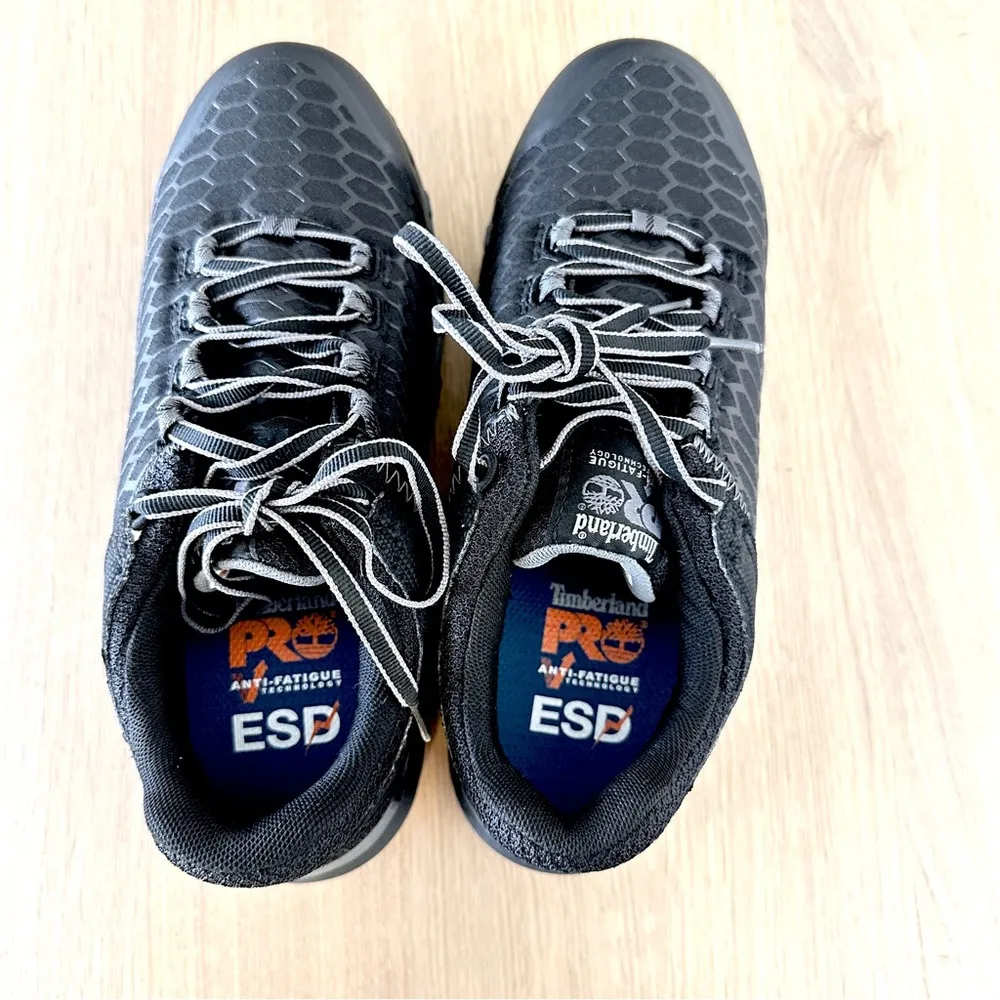 Timberland PRO Women's POWERTRAIN SPORT Alloy safety Toe Work Sneaker Sz 8M Black - Image 8