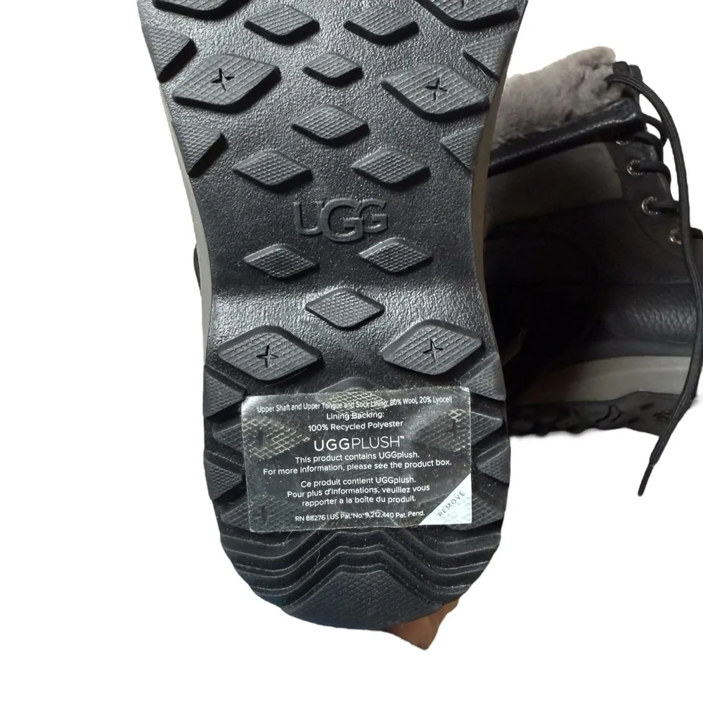 NEW Ugg Women’s Adirondack III Waterproof Fur Boot in Black/Grey Size 5 - Image 16