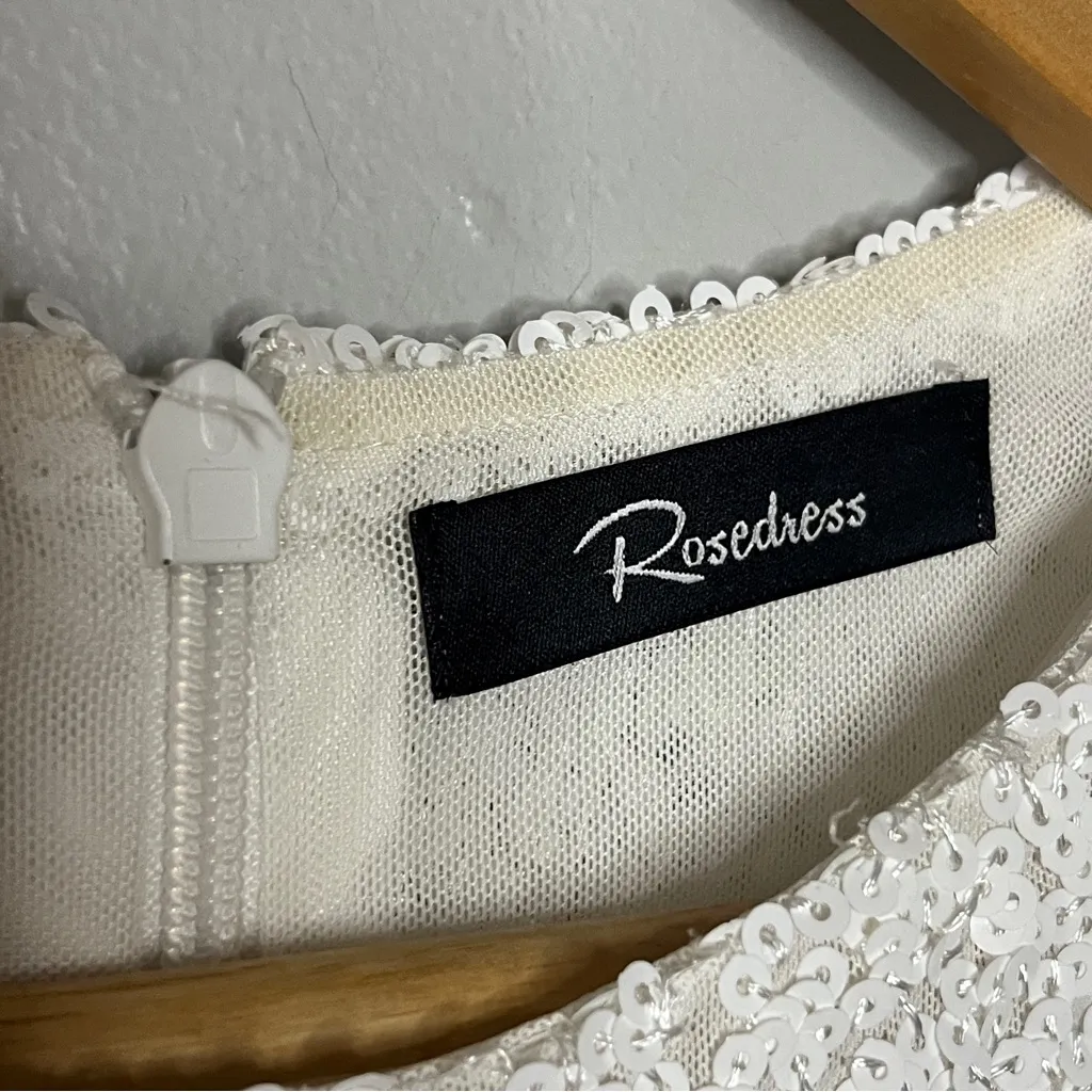 Elegant Cream Sequin Dress - Image 5