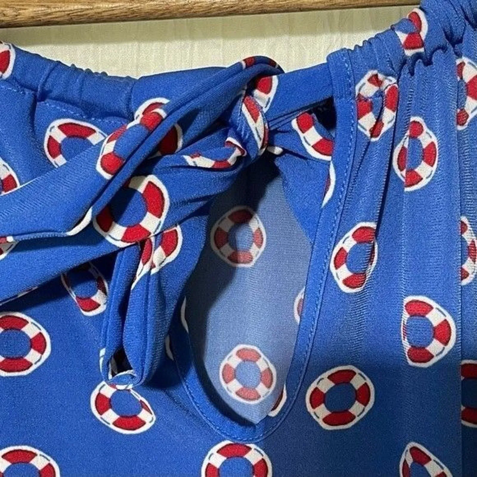 Cynthia Rowley Sleeveless Tank Blue with Nautical Print Size Large - Image 9