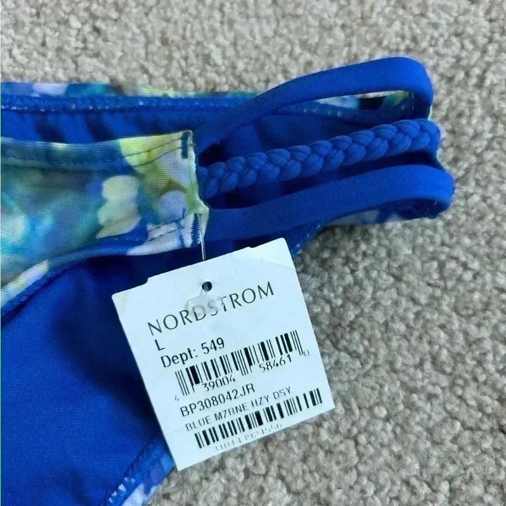 New with tags Nordstrom bp tie dye floral blue and green bikini bottoms - Image 2