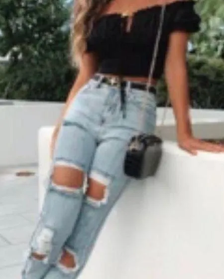 White Fox Boutique Boyfriend Jeans - Image 2