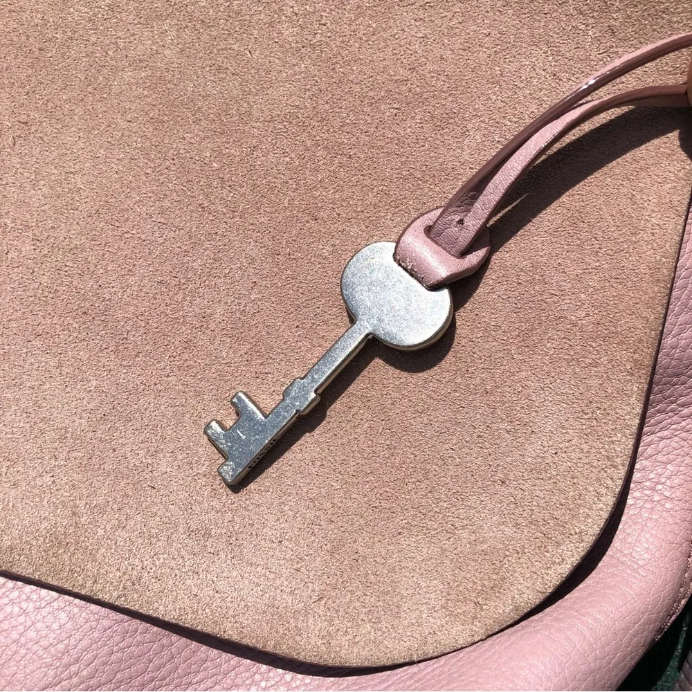 Fossil Maya Crossbody Suede Leather Lilac Purse - Image 6