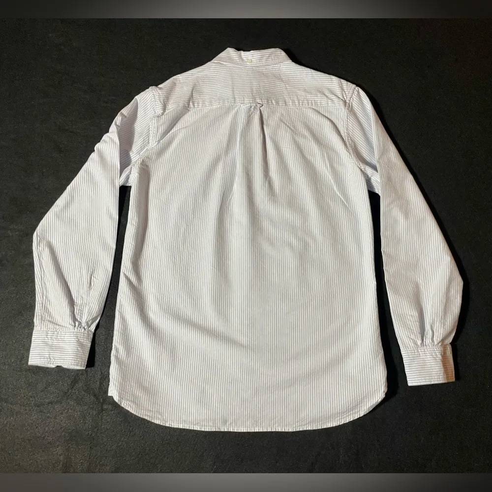 Brandy Melville Shirt Women’s One Size Striped Button Up Top Light Blue - Image 6