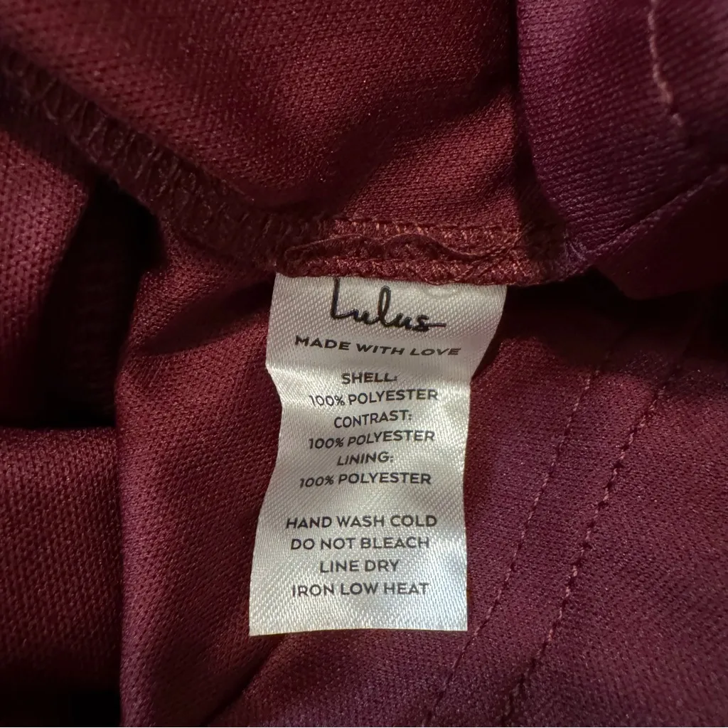 Lulus Madalyn Burgundy Lace Maxi Dress Size S Semi Formal Gown - Image 6