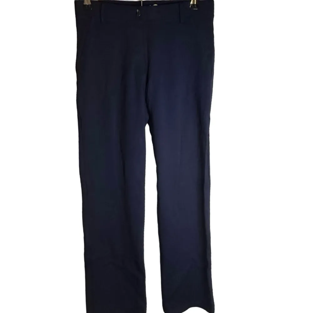 Betabrand Straight‎ Leg Dress Pant Yoga Pant Navy Blue W0076-SF (See Button) SP - Image 2