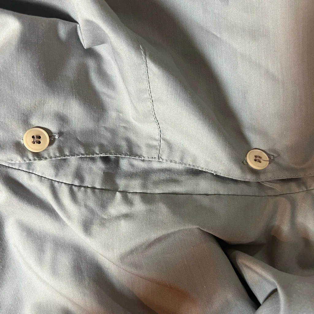 London Fog Car Jacket Coat Raincoat Size 24.5 Grey Gray Lightweight Thin Flaw - Image 8