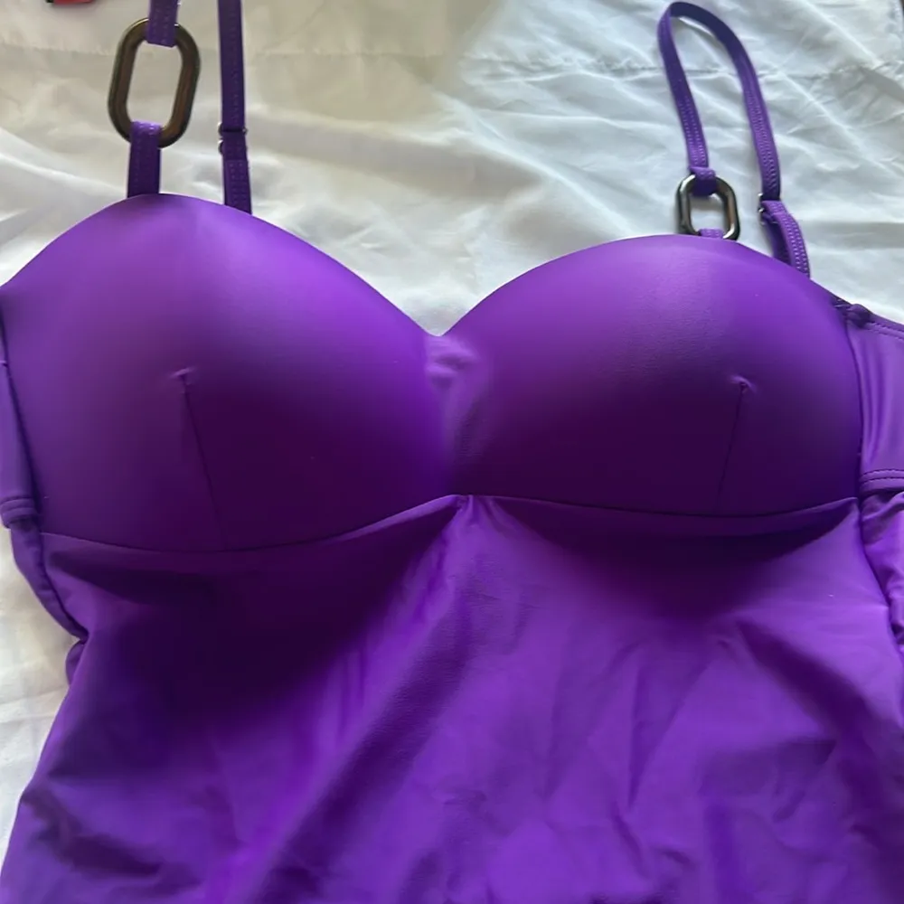 Commense Trendy Beach One Piece Swimsuit size M Purple Size M - Image 3