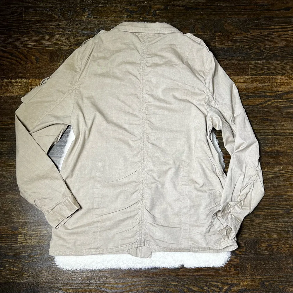 Artful Dodger Khaki 100% Cotton Button Up Utility Jacket Size XXL - Image 12