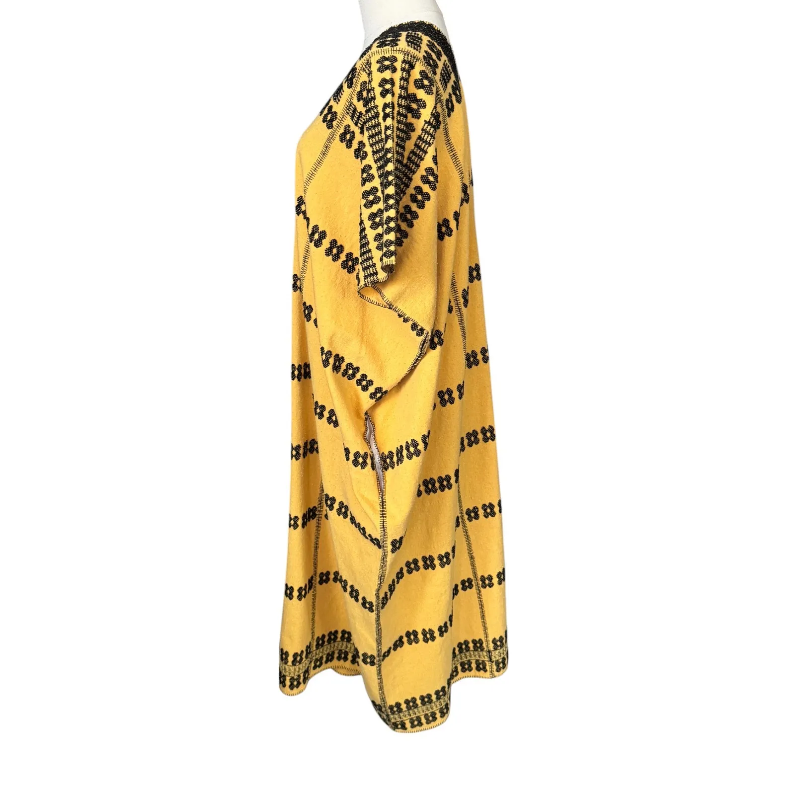 Pippa Holt Kaftan No.171 Three Panel Maxi Kaftan Yellow Black One Size Size undefined - Image 5