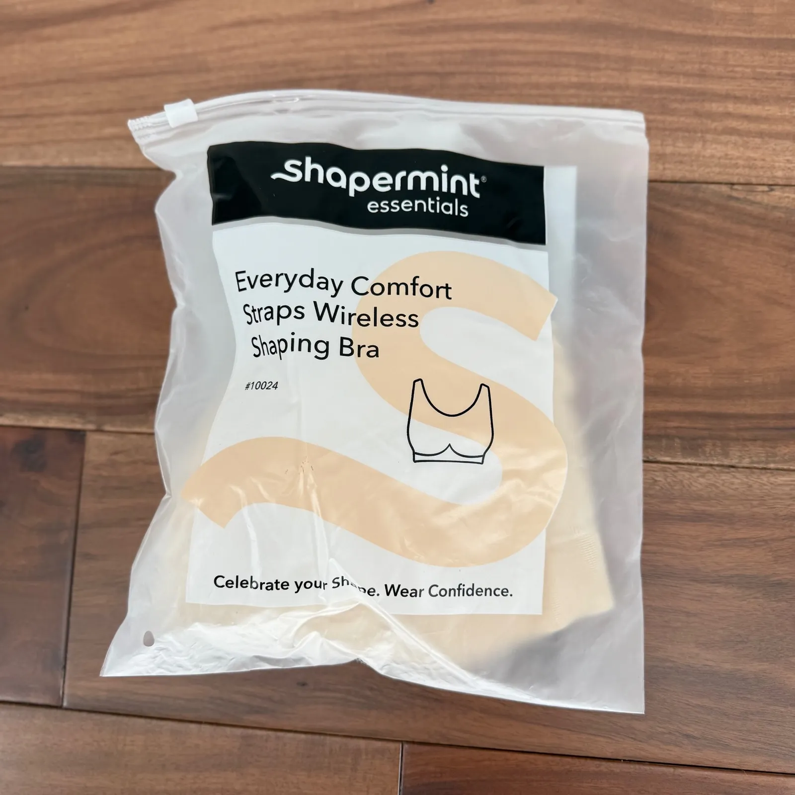 Shapermint Essentials Everyday Comfort Straps Wireless Shaping Bra Tan Size L - Image 2